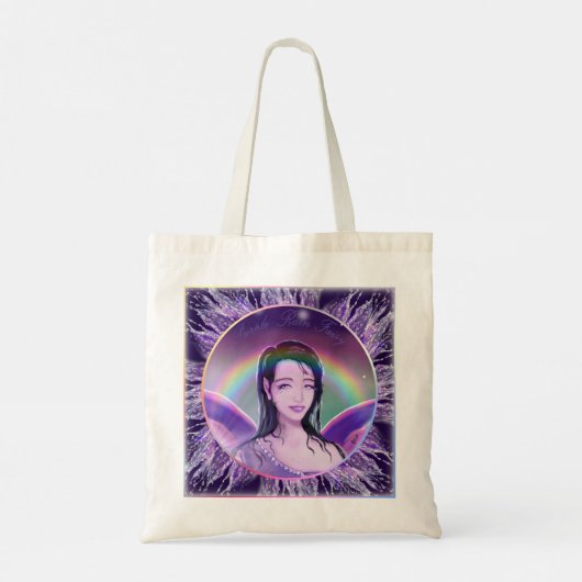 Paarse regenwang tote bag (Achterkant)