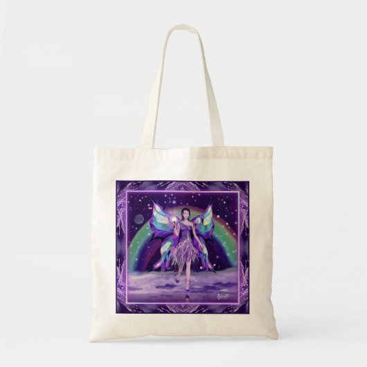 Paarse regenwang tote bag (Voorkant)