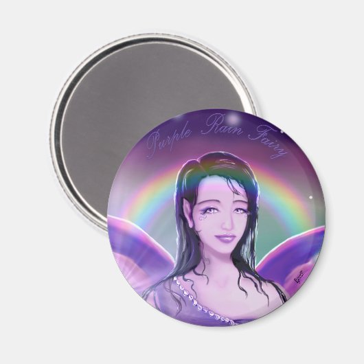 Paarse regenwangmakreel magneet (Voorkant / Achterkant)