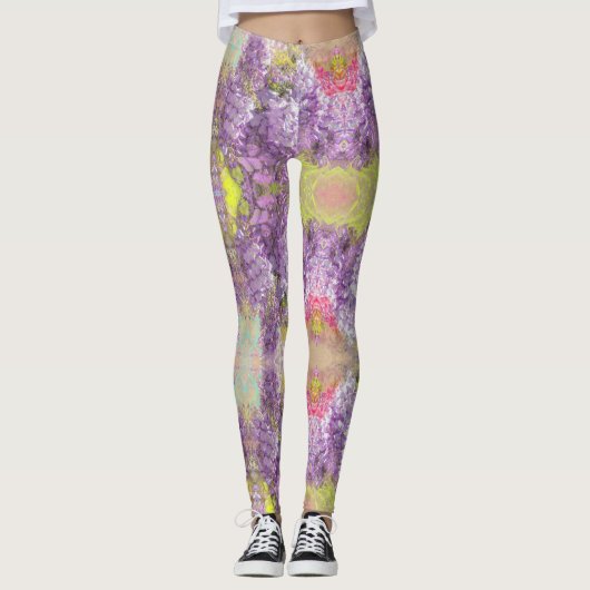 Paarse regenwouden leggings (Voorkant)