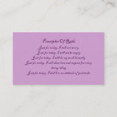 Paarse Reiki-symbool en beginselen Visitekaartje (Achterkant)