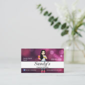Paarse reiniging visitekaartje (Staand voorkant)