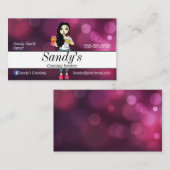 Paarse reiniging visitekaartje (Voorkant / Achterkant)