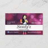 Paarse reiniging visitekaartje (Voorkant)