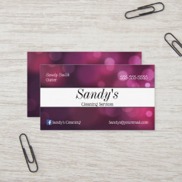 Paarse reiniging visitekaartje