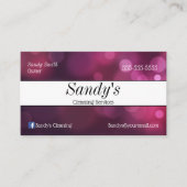 Paarse reiniging visitekaartje (Voorkant)