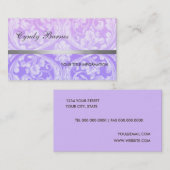 Paarse Renaissance Damask Visitekaartje (Voorkant / Achterkant)