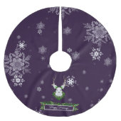 Paarse rendierboomrok kerstboom rok (Voorkant)