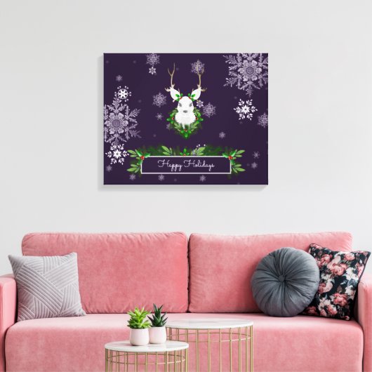 Paarse rendiercanvas afdrukken (Insitu (Woonkamer))