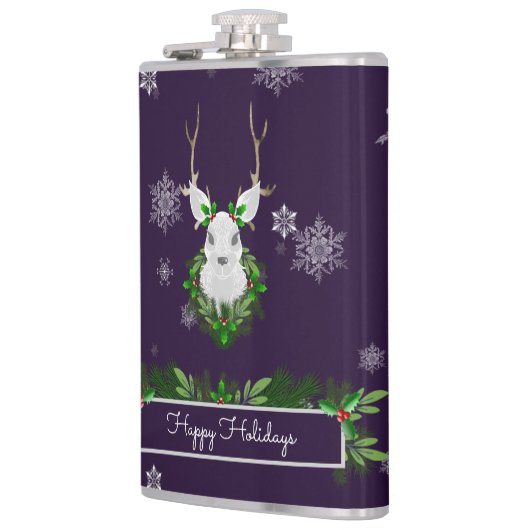 Paarse rendierfles heupfles (Links)