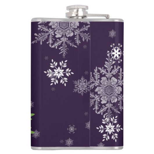 Paarse rendierfles heupfles (Achterkant)