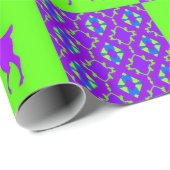 Paarse rendierKerstmis Cadeaupapier (Rol Hoek)