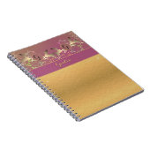 Paarse rendiermonogram notitieboek (Rechterzijde)