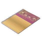 Paarse rendiermonogram notitieboek (Linkerzijde)