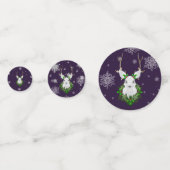 Paarse rendiertabel Confetti (Achterkanten)