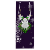 Paarse rendierwijn Gift Bag Wijn Cadeautas (Achterkant)