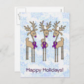 Paarse rendierziekte - Alzheimer Feestdagenkaart (Voorkant / Achterkant)