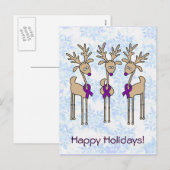 Paarse rendierziekte (Crohn & Colitis) Feestdagenkaart (Voorkant / Achterkant)