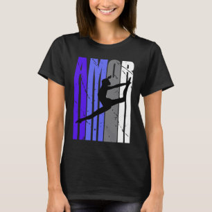 Paarse Retro Amor Dance Fan Dancer Squad Vintage C T-shirt