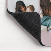 Paarse Retro Bold Moeder 3 Foto Collage Muismat (Hoek)