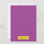 Paarse retro Custom Bowling Birthday Party Kaart (Achterkant)