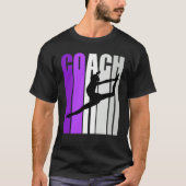 Paarse retro Dance Coach Instructor Teach Teaching T-shirt (Voorkant)