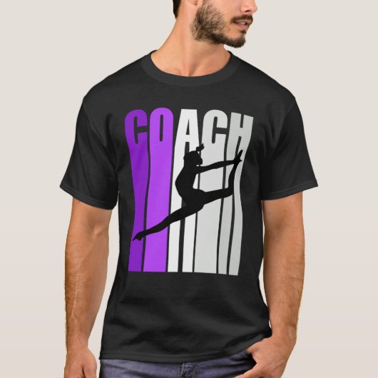 Paarse retro Dance Coach Instructor Teach Teaching T-shirt (Voorkant)