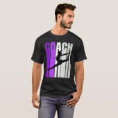 Paarse retro Dance Coach Instructor Teach Teaching T-shirt (Voorkant volledig)