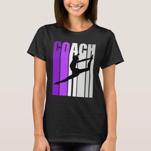 Paarse retro Dance Coach Instructor Teach Teaching T-shirt (Voorkant)