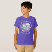 Paarse Retro Disco Bal PERSONALISEERDE T-Shirt (Voorkant volledig)