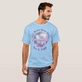 Paarse Retro Disco Bal PERSONALIZED T-Shirt (Voorkant volledig)