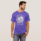 Paarse Retro Disco Bal PERSOONLIJKE T-Shirt (Voorkant volledig)