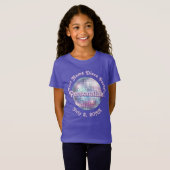 Paarse Retro Disco Ball PERSONALIZED T-Shirt (Voorkant volledig)
