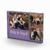 Paarse Retro Dit is Love Collage Fotoblokken (Rechts)