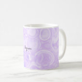 Paarse Retro Glamor Circle Art Swirl Koffiemok (Voorkant rechts)