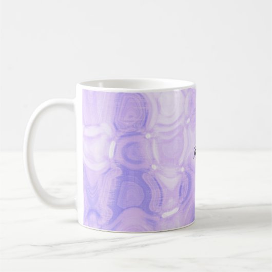 Paarse  Retro Glamor Circle Art Swirl Koffiemok (Links)