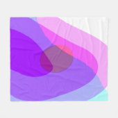 Paarse Retro Groovy Abstract 409 Fleece Deken (Voorkant (Horizontaal))