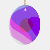 Paarse Retro Groovy Abstract 409 Keramisch Ornament (Rechts)
