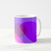 Paarse Retro Groovy Abstract 409 Koffiemok (Voorkant rechts)