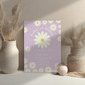 Paarse Retro Groovy Lavendel Baby in Bloom Shower Kaart