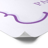 Paarse Retro Hart Coquette Cake Valentijn Welkom Poster (Hoek)