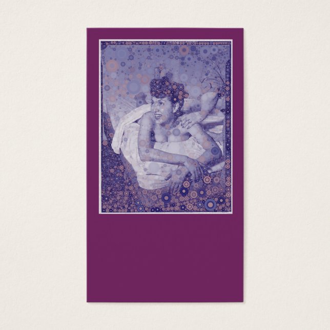 Paarse  Retro Massagetherapie Therapeut Visitekaartje (Voorkant)