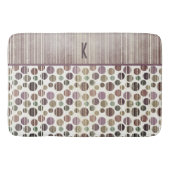 Paarse Retro Modern Polka Dots Badmat (Voorkant)