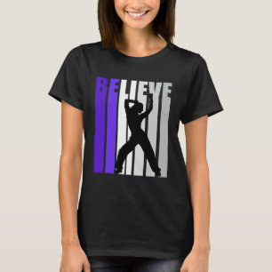 Paarse Retro Motivatie Meisjes Dans Meisjes Fan T-shirt