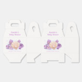 Paarse Retro Pearl Seashell Baby shower Bedankdoosjes (Ongevouwen)