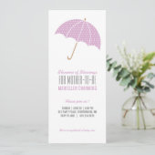 paarse retro polka dot BABY SHOWER besprenkelen Kaart (Staand voorkant)