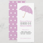 paarse retro polka dot BABY SHOWER besprenkelen Kaart (Voorkant / Achterkant)