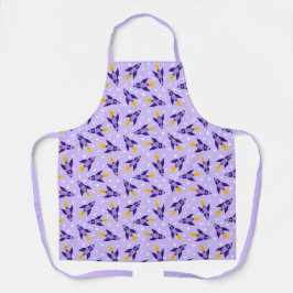 Paarse Retro Raket Pattern Schort