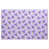 Paarse retro Rocket Fabric Stof (Fat Quarter)