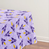 Paarse Retro Rocket tafelkleed (Voorbeeld)